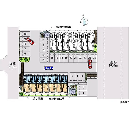 福島市南矢野目　月極駐車場（LP）